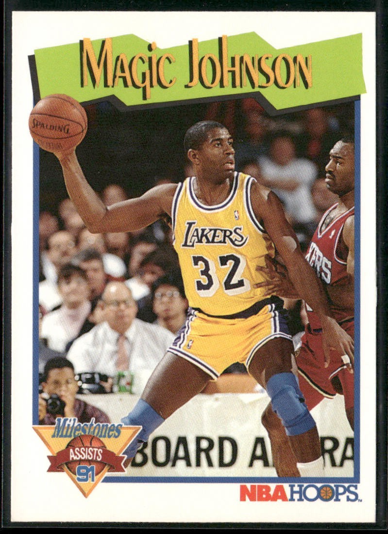 Magic Johnson Player Lot Bundle 10 Basketball Cards MJ001 Lakers back