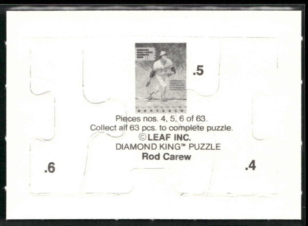 Puzzle Piece Lot Bundle 10 Different Baseball Cards P002 back