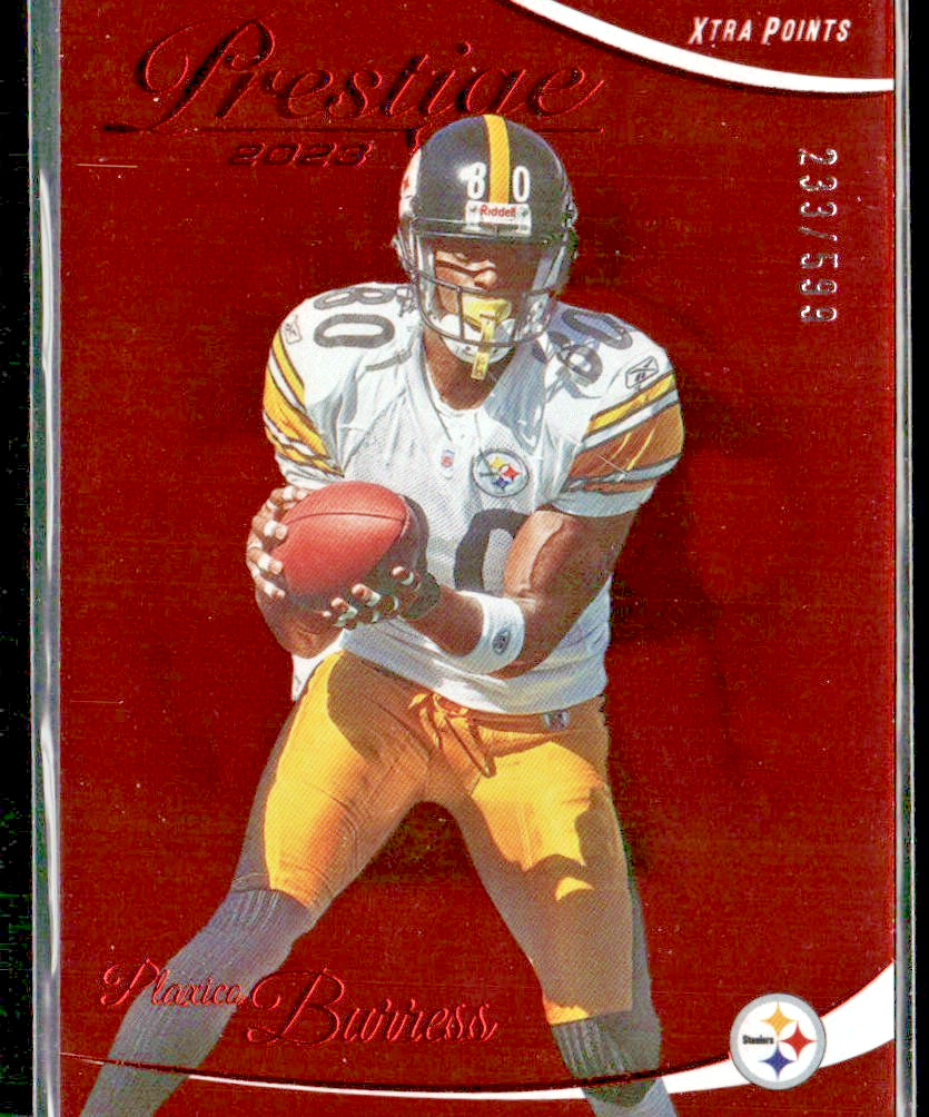 2023 Panini Prestige #253 Plaxico Burress Xtra Points Red /599 Steelers front