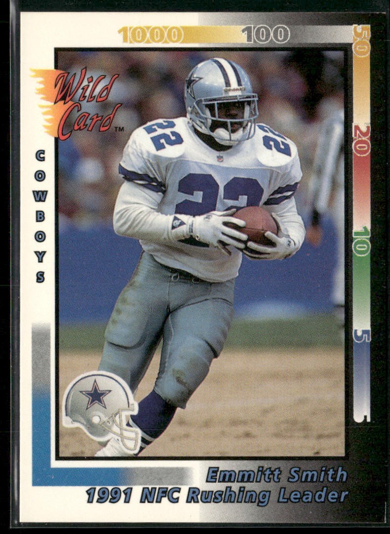 Emmitt Smith Player Lot Bundle 10 Different Football Cards ES005 Cowboys back