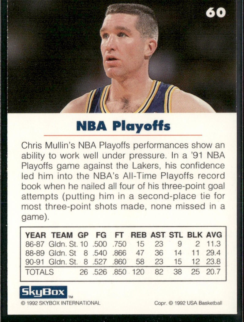 Chris Mullin Player Lot Bundle 10 Basketball Cards CM001 Warriors back