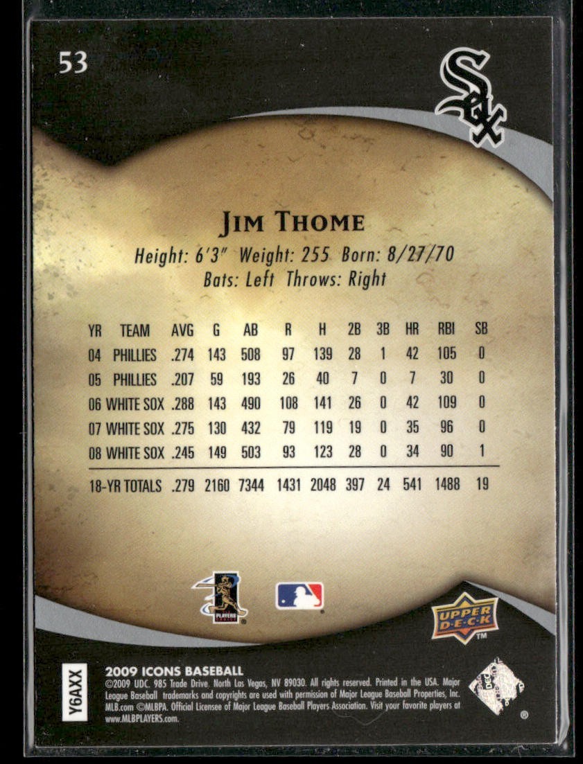 Jim Thome Player Lot Bundle 10 Different Baseball Cards JT001 Indians 1 RC back