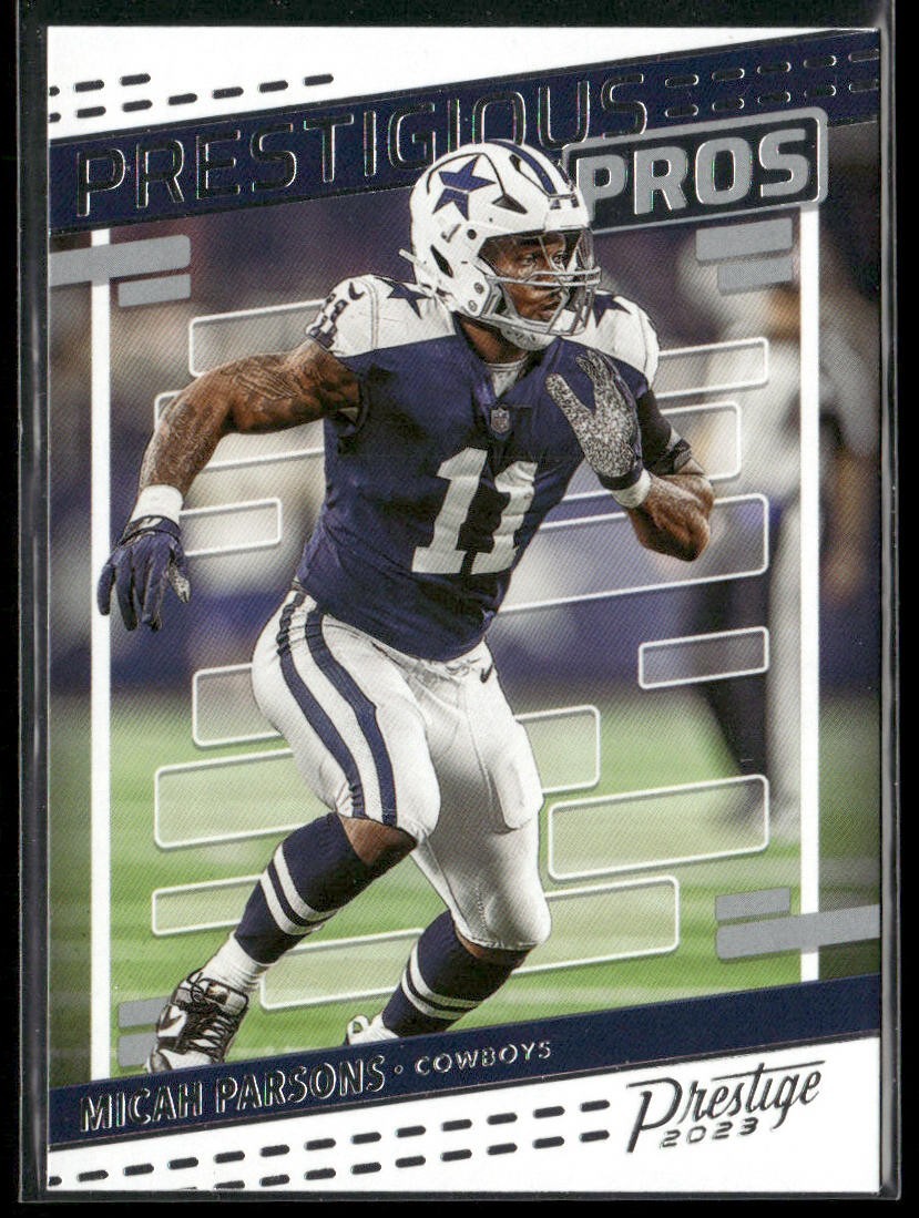 Micah Parsons Player Lot Bundle 10 Different Football Cards MP002 Cowboys 2 RC back