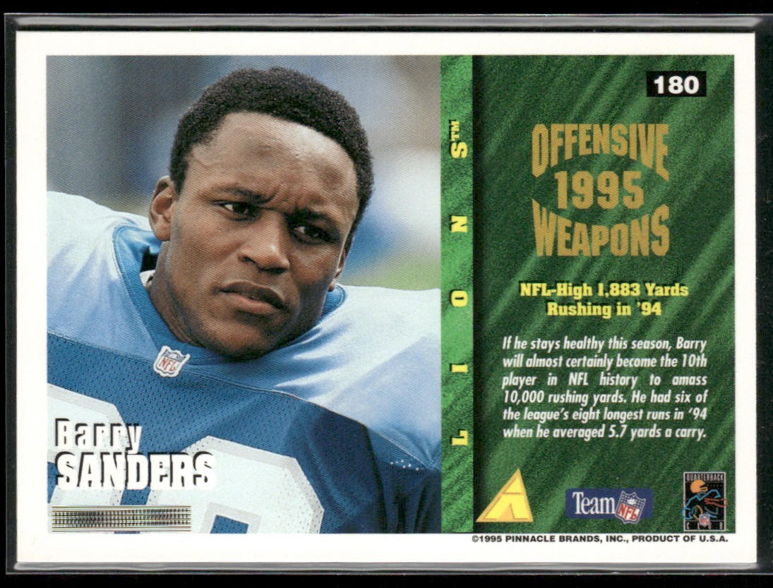 Barry Sanders Player Lot Bundle 10 Different Football Cards BS006 Lions back