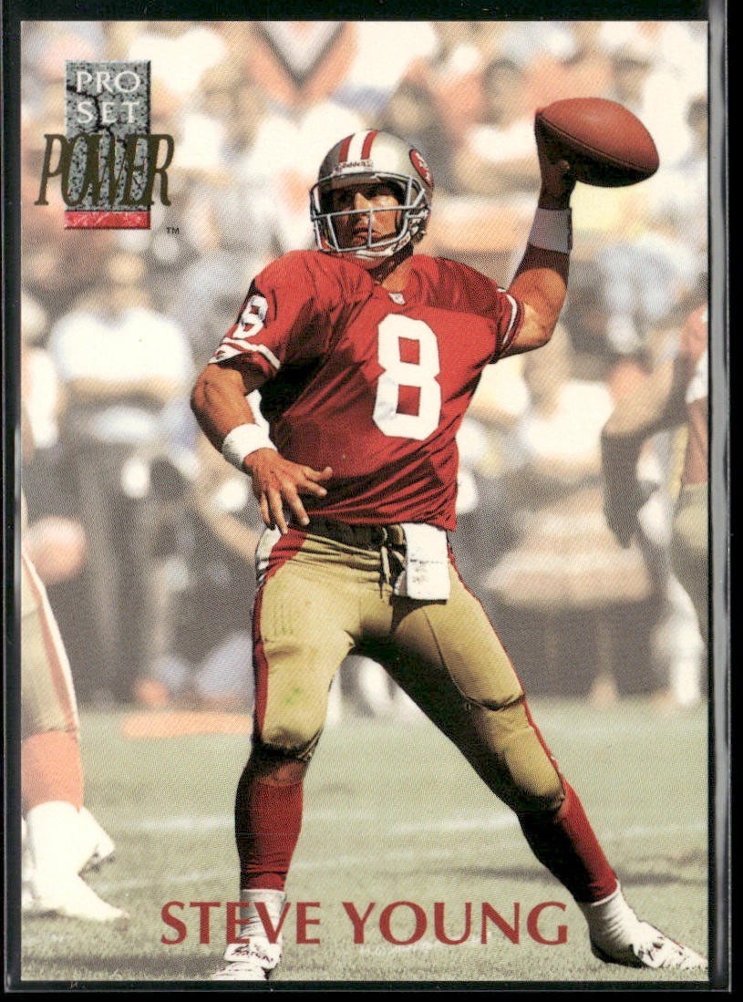 Steve Young Player Lot Bundle 10 Different Football Cards SY003 49ers back