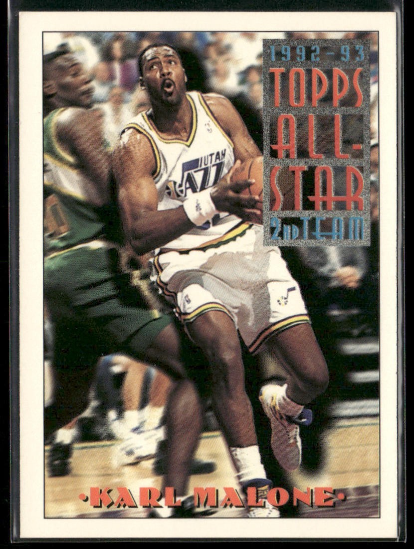 Karl Malone Player Lot Bundle 10 Basketball Cards KM001 Utah Jazz back