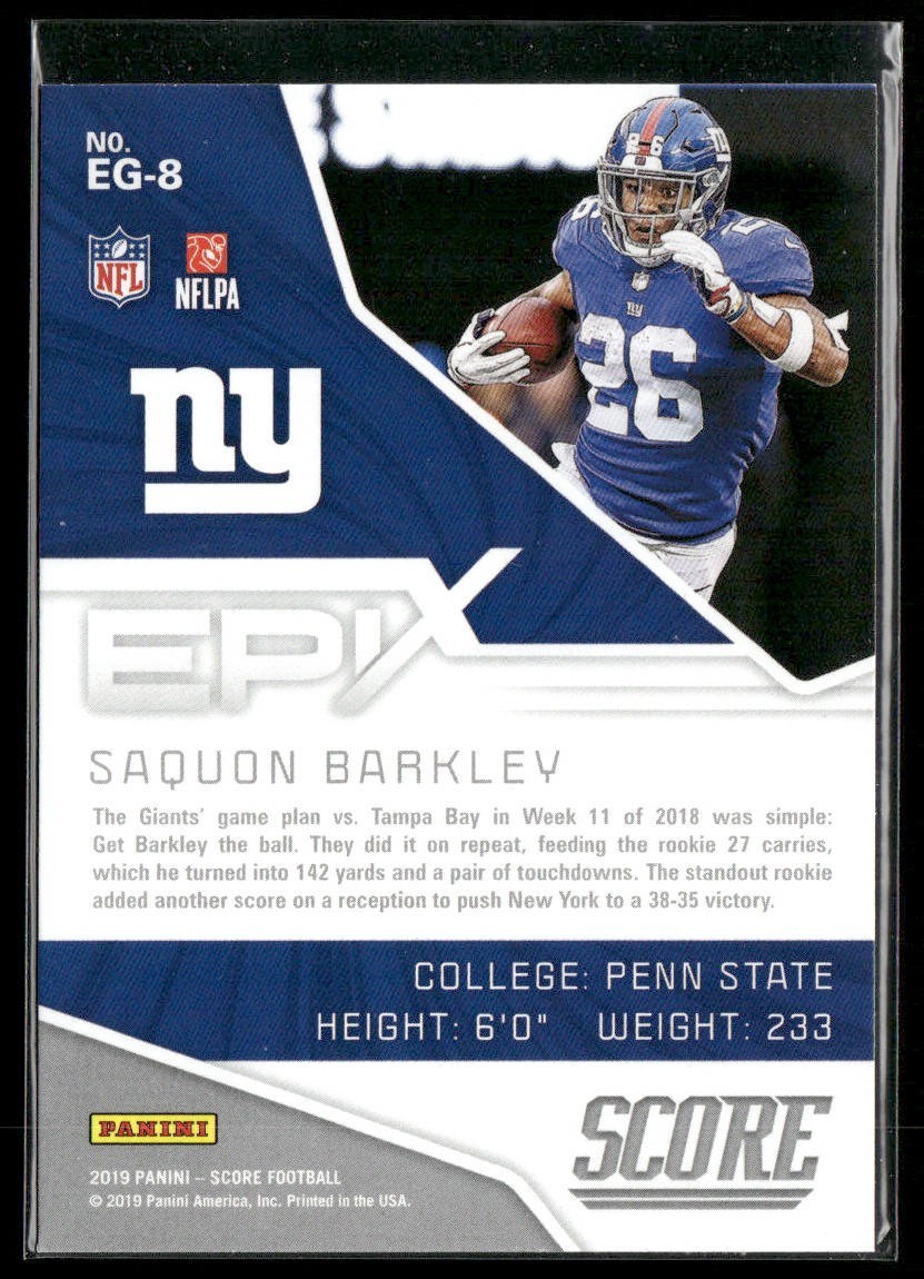 Saquon Barkley Player Lot Bundle 10 Different Football Cards SB003 Giants back