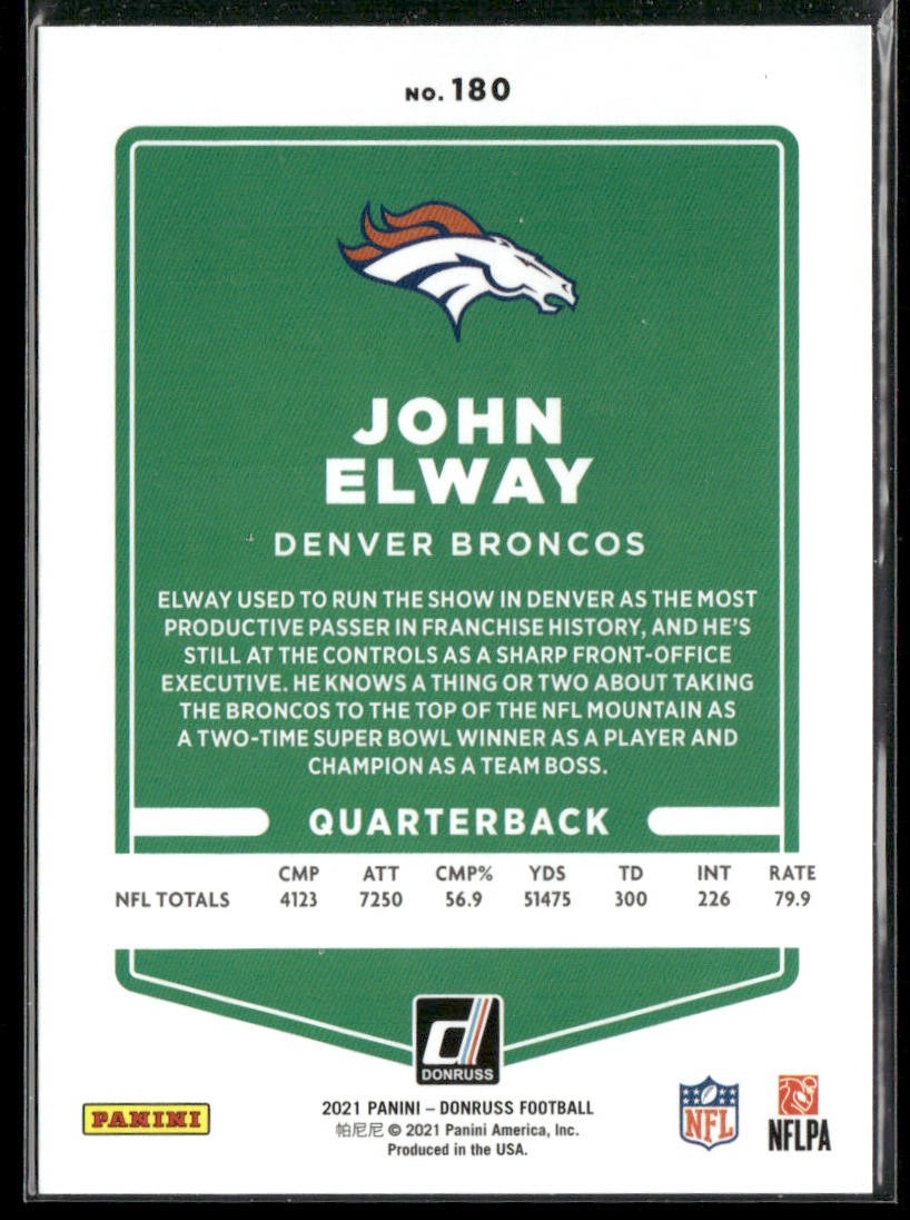 John Elway Player Lot Bundle 10 Different Football Cards JE007 Broncos back