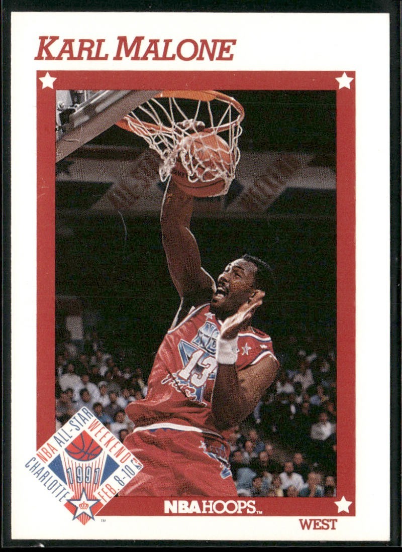 Karl Malone Player Lot Bundle 10 Basketball Cards KM005 Utah Jazz back