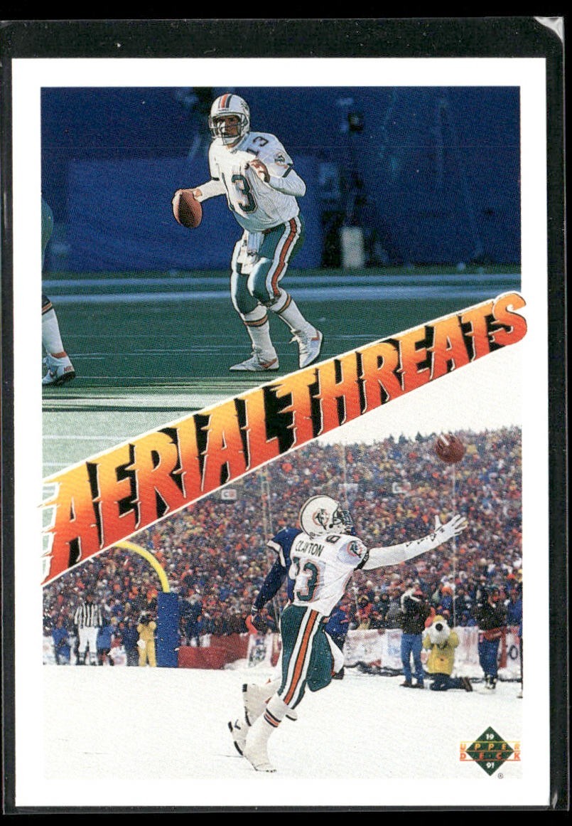 Dan Marino Player Lot Bundle 10 Different Football Cards DM006 Dolphins back