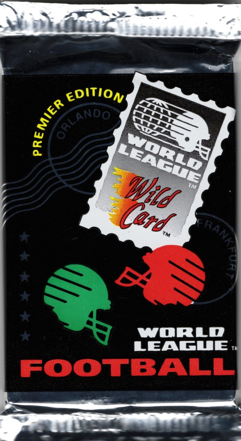 1992 Wild Card World League Football Premier Edition Sealed Pack front