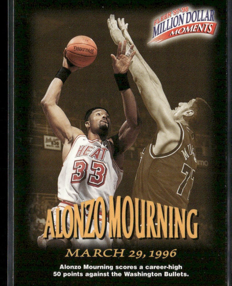 Alonzo Mourning Player Lot Bundle 10 Different Basketball Cards AM001 Heat back