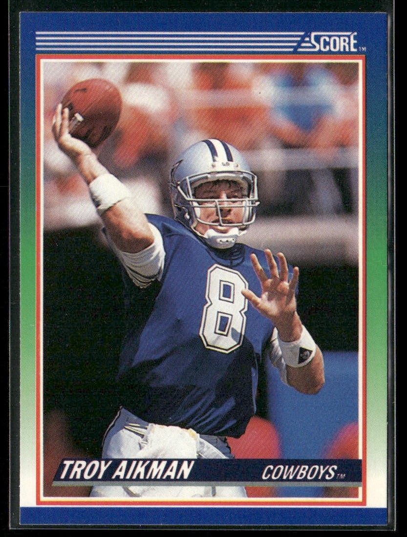 Troy Aikman Player Lot Bundle 10 Different Football Cards TA005 Cowboys back