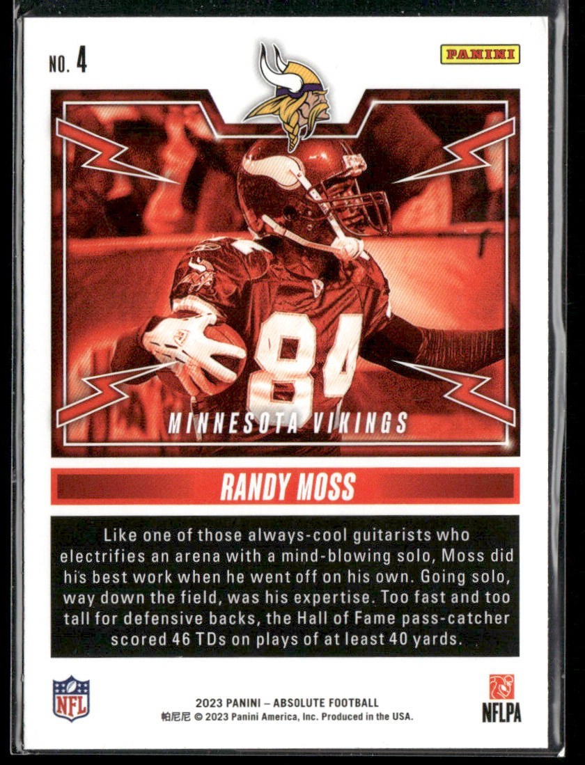 Randy Moss Player Lot Bundle 10 Different Football Cards RM003 Vikings Raiders back