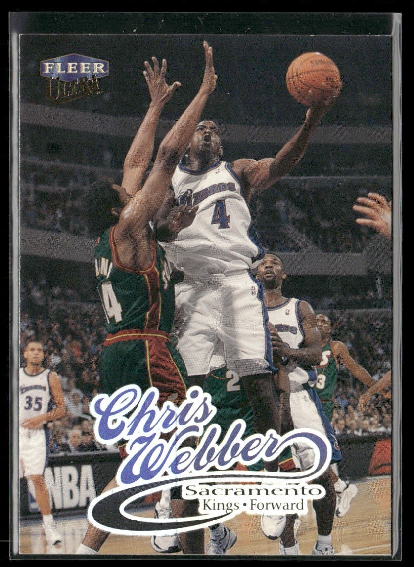 Chris Webber Player Lot Bundle 10 Basketball Cards CW003 Warriors 1 RC back