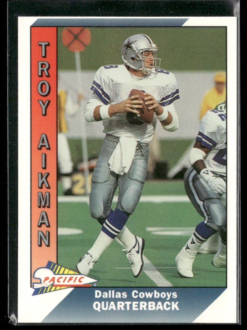 Troy Aikman Player Lot Bundle 10 Different Football Cards TA004 Cowboys back
