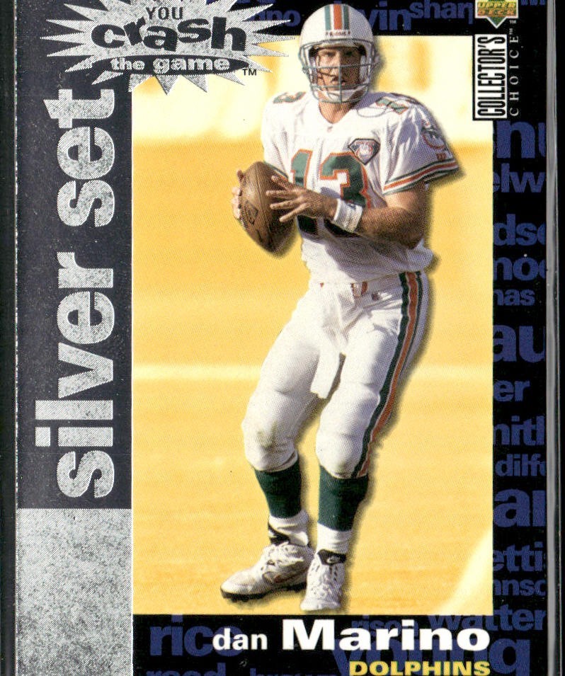 Dan Marino Player Lot Bundle 10 Different Football Cards DM006 Dolphins back