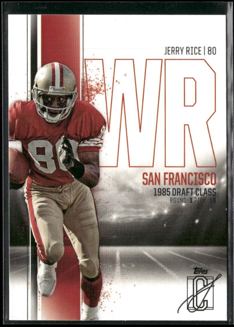 Jerry Rice Player Lot Bundle 10 Different Football Cards JR007 49ers back