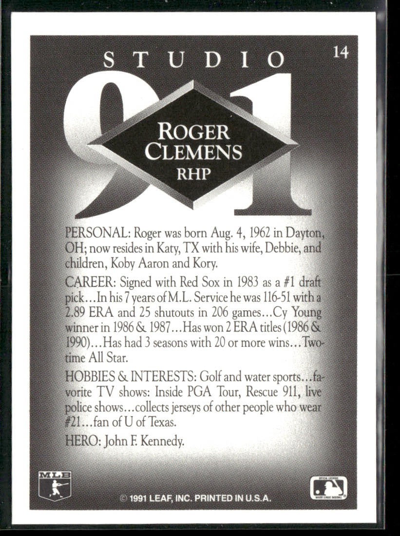 Roger Clemens Lot Bundle 10 Different Baseball Cards RC003 Red Sox Yankees back