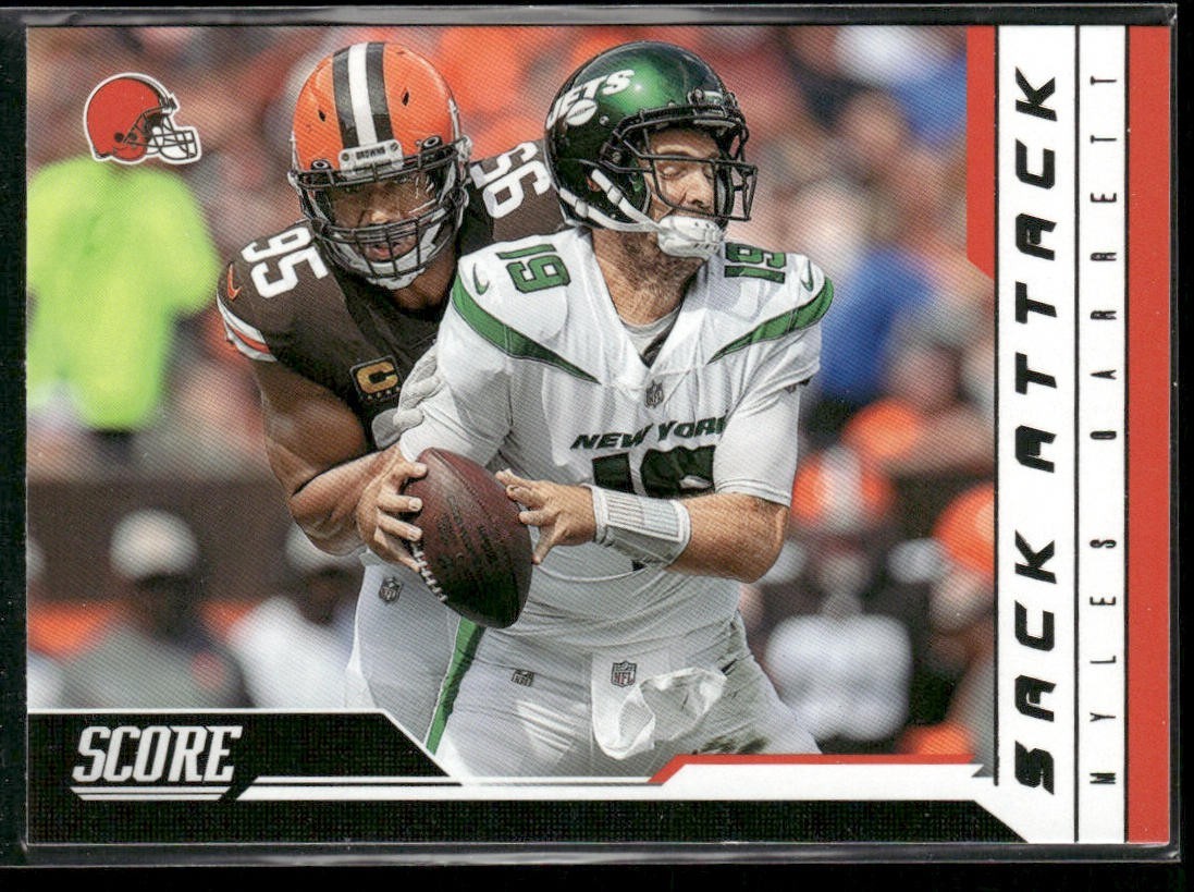 Myles Garrett Player Lot Bundle 10 Different Football Cards MG001 Browns back