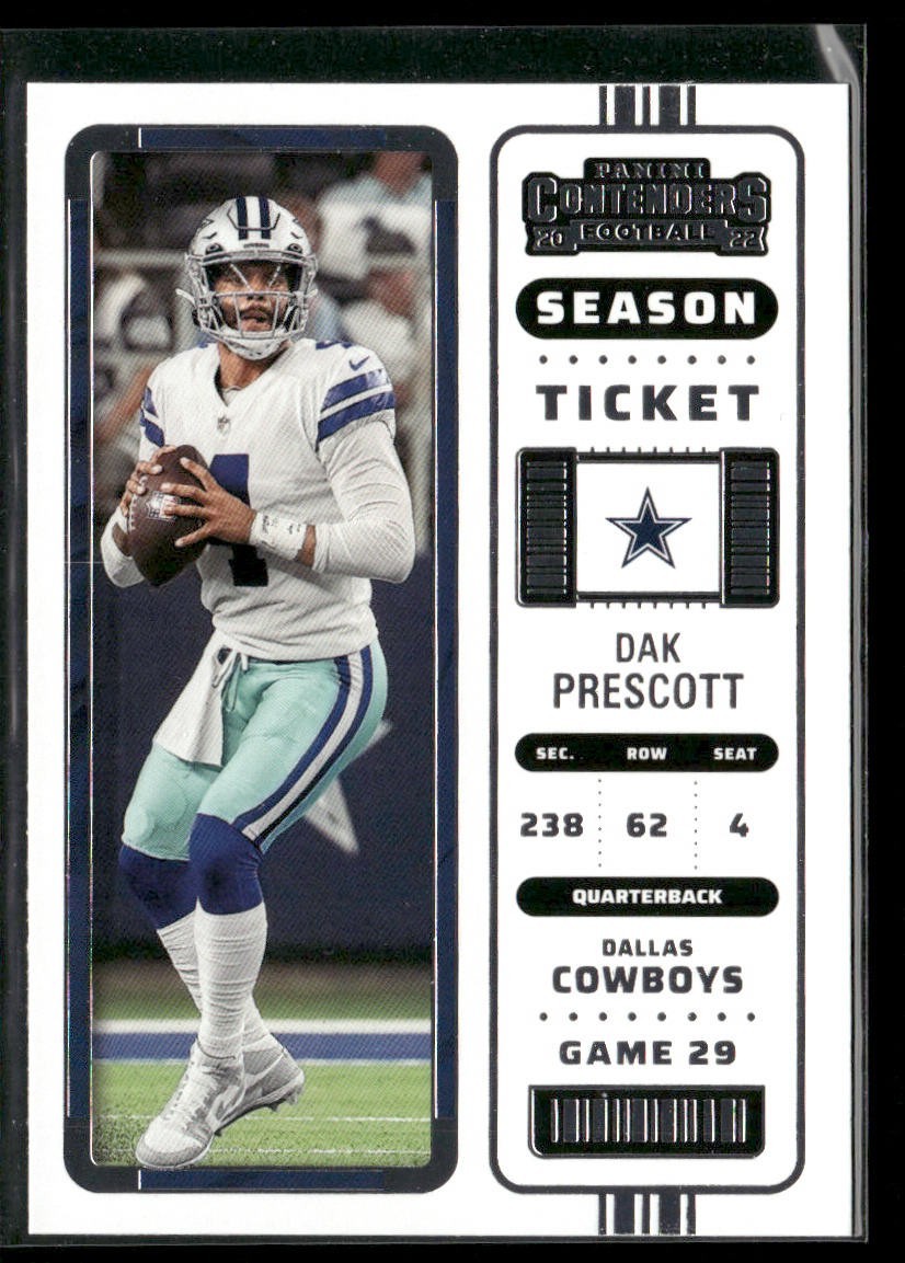 Dak Prescott Player Lot Bundle 10 Different Football Cards DP002 Cowboys back