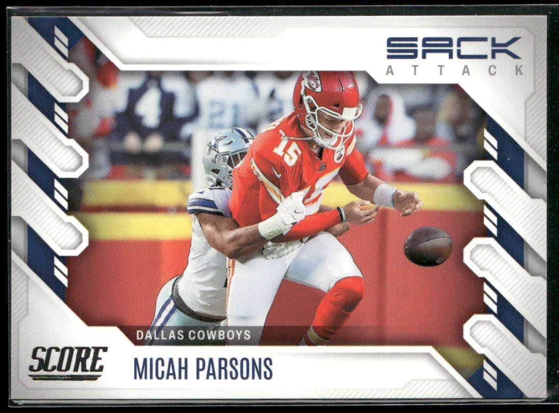 Micah Parsons Player Lot Bundle 10 Different Football Cards MP001 Cowboys back