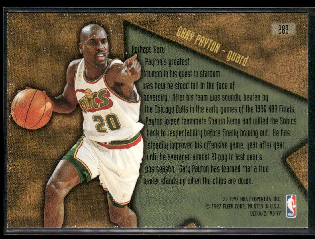 Gary Payton Player Lot Bundle 10 Basketball Cards GP002 Supersonics back