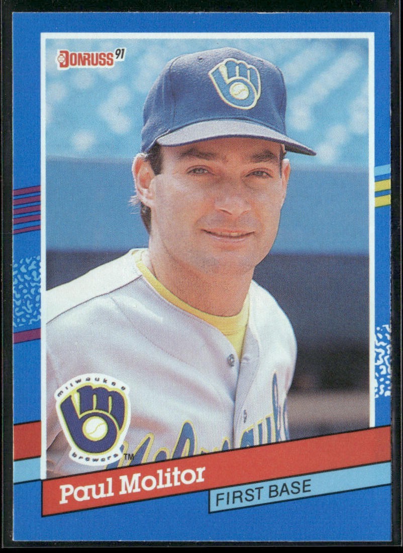 Paul Molitor Player Lot Bundle 10 Different Baseball Cards PM001 Brewers back