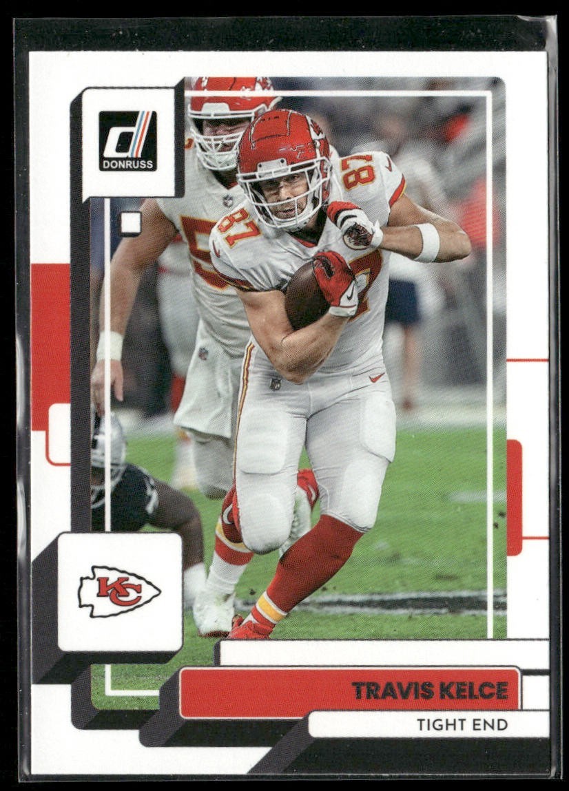 Travis Kelce Player Lot Bundle 10 Different Football Cards TK002 Chiefs back