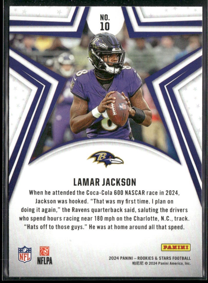 Lamar Jackson Player Lot Bundle 10 Different Football Cards LJ004 Ravens back