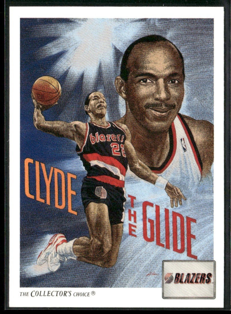Clyde "The Glide" Drexler Player Lot Bundle 10 Basketball Cards CD002 Portland back