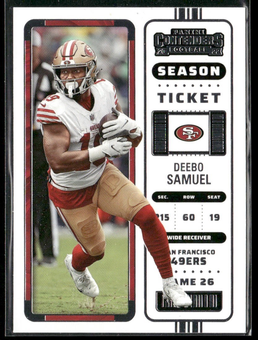 Deebo Samuel Player Lot Bundle 10 Different Football Cards DS002 San Fran 49ers back