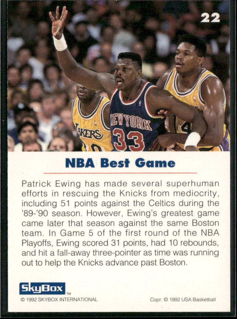 Patrick Ewing Player Lot Bundle 10 Basketball Cards PE003 New York Knicks back