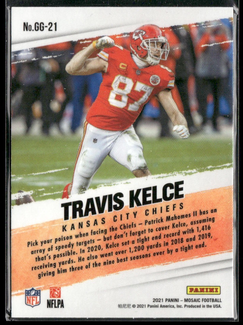 Travis Kelce Player Lot Bundle 10 Different Football Cards TK003 Chiefs back