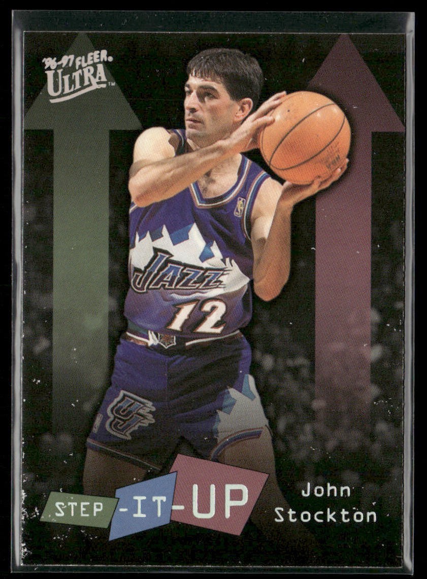 John Stockton Player Lot Bundle 10 Basketball Cards JS006 Utah Jazz front