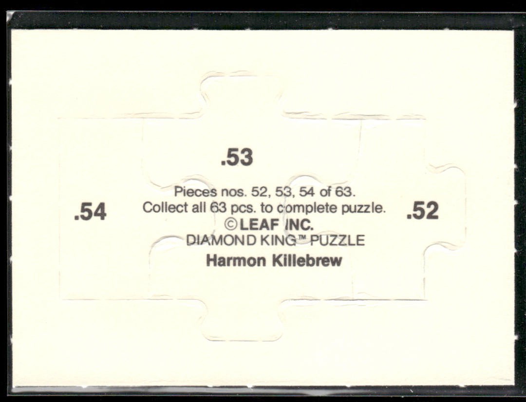 Puzzle Piece Lot Bundle 10 Different Baseball Cards P009 back