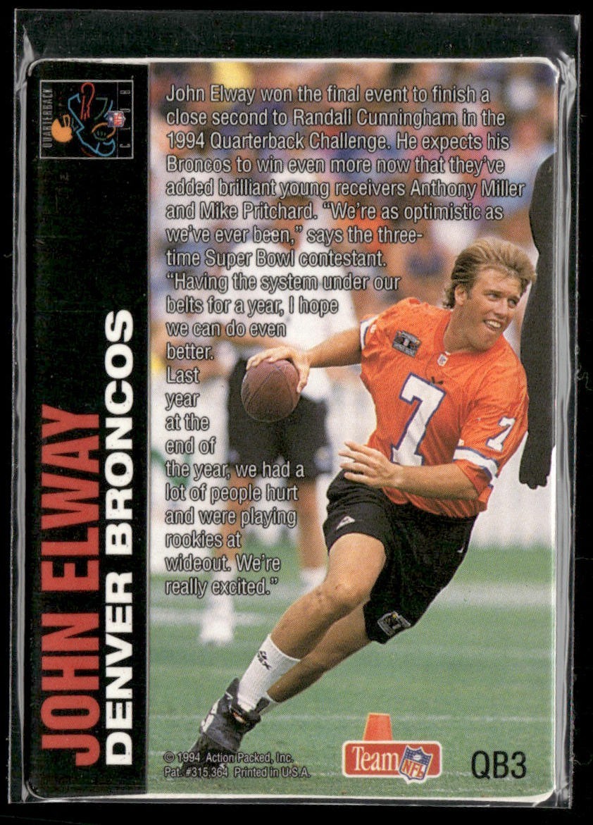 John Elway Player Lot Bundle 10 Different Football Cards JE003 Broncos back