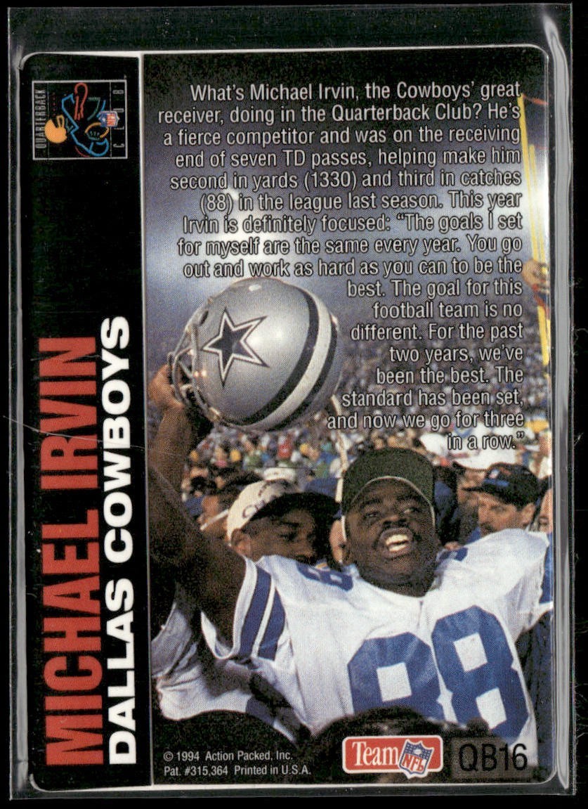 Michael Irvin Player Lot Bundle 10 Different Football Cards MI006 Cowboys back
