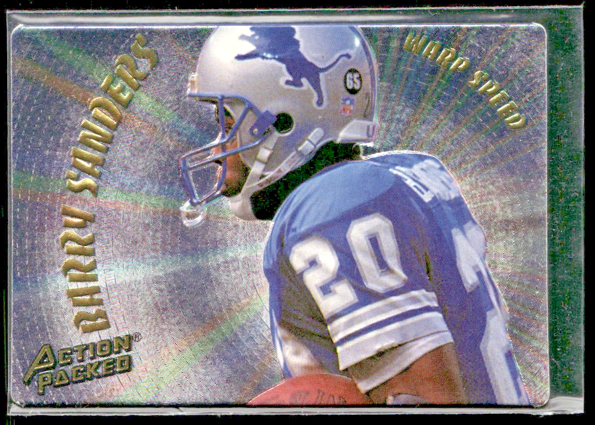 Barry Sanders Player Lot Bundle 10 Different Football Cards BS008 Lions front