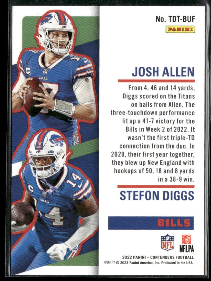 Josh Allen Player Lot Bundle 10 Different Football Cards JA001 Bills back