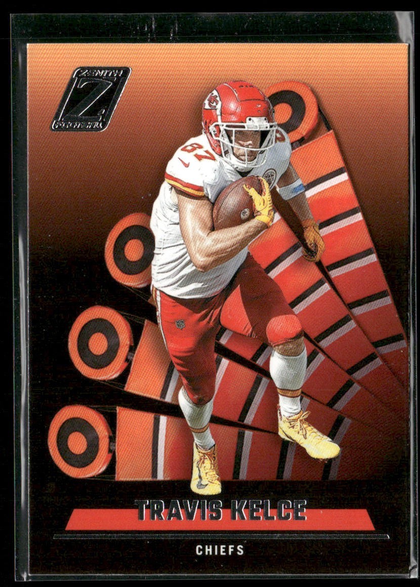 Travis Kelce Player Lot Bundle 10 Different Football Cards TK002 Chiefs back