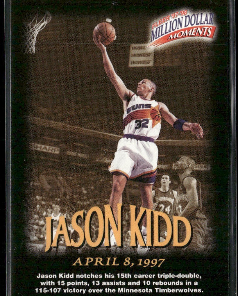 Jason Kidd Player Lot Bundle 10 Basketball Cards JK001 Mavericks 1 RC back