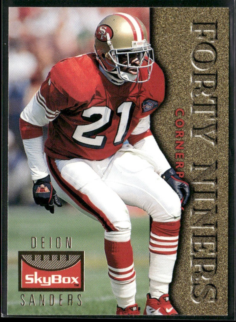 Deion Sanders Player Lot Bundle 10 Different Football Cards DS001 Falcons 49ers back