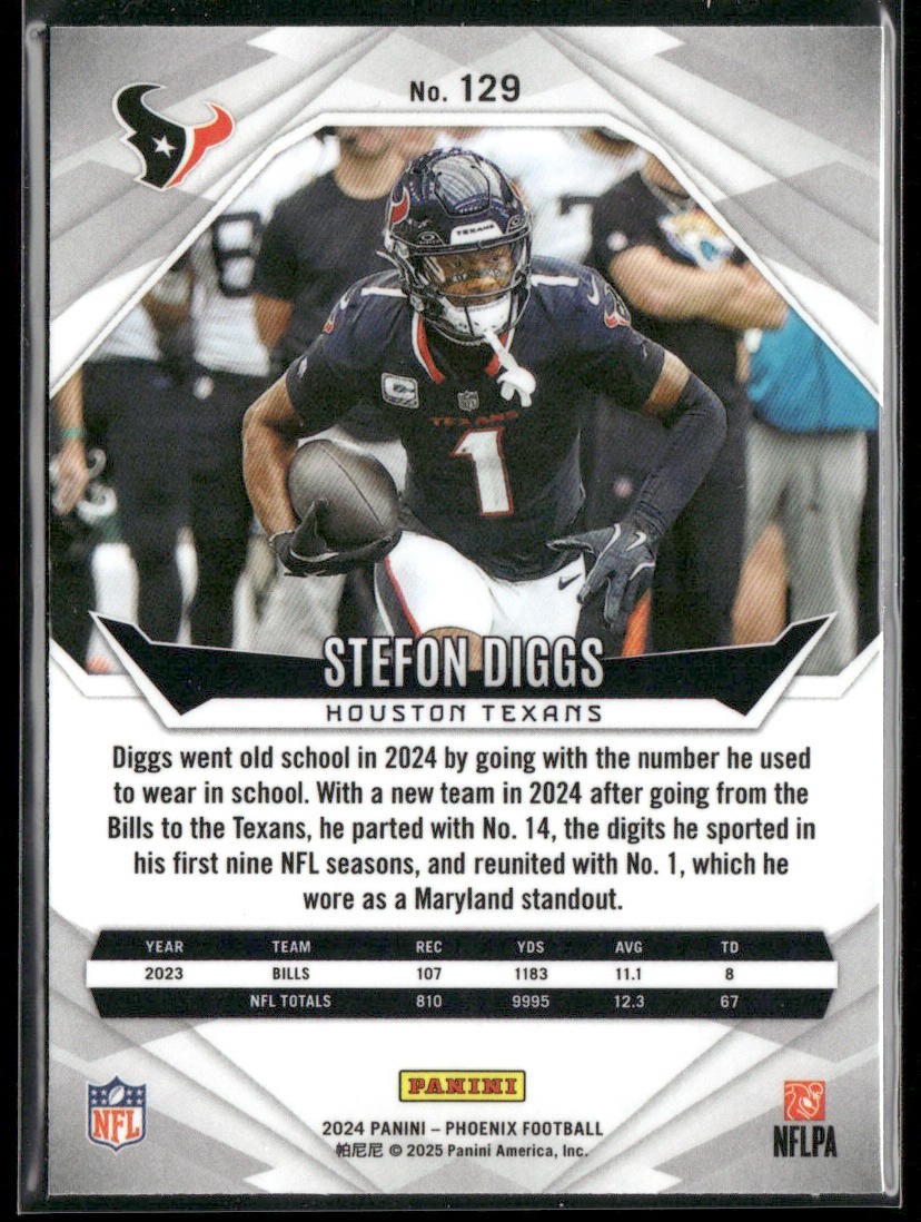 Stefon Diggs Player Lot Bundle 10 Different Football Cards SD002 Bills Vikings back