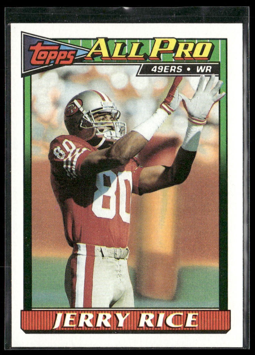 Jerry Rice Player Lot Bundle 10 Different Football Cards JR001 49ers back