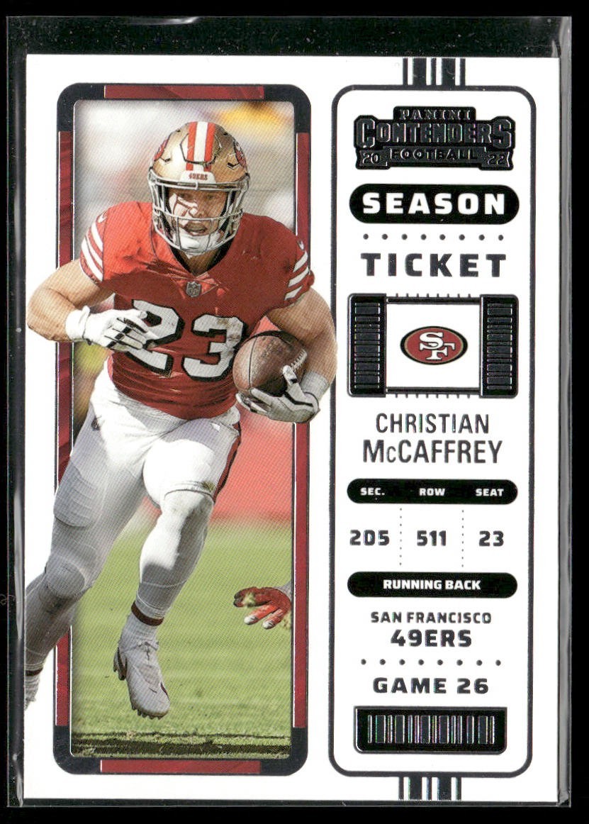 Christian McCaffrey Player Lot Bundle 10 Different Football Cards CM003 back
