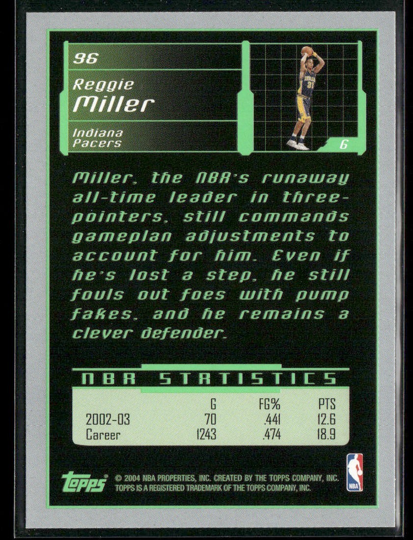 Reggie Miller Player Lot Bundle 10 Basketball Cards RM003 Pacers back