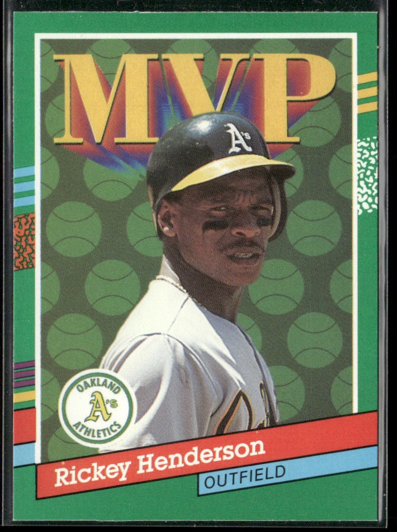Rickey Henderson Lot Bundle 10 Different Baseball Cards RH002 Athletics front
