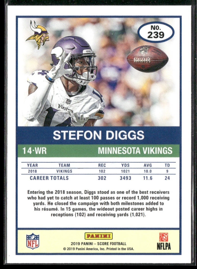 Stefon Diggs Player Lot Bundle 10 Different Football Cards SD002 Bills Vikings back