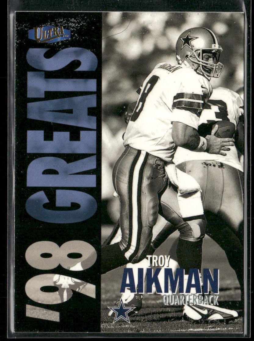 Troy Aikman Player Lot Bundle 10 Different Football Cards TA006 Cowboys back